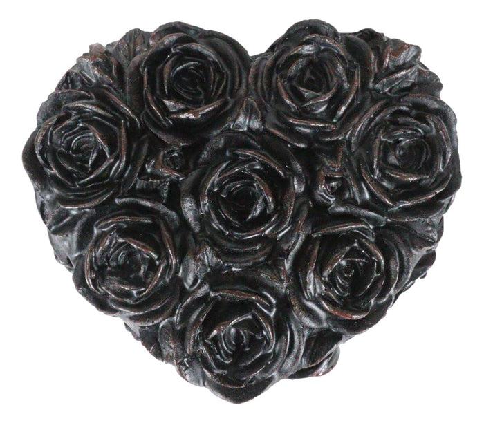 Ebros Gift Beauty From Ashes Dark Romance Gothic Black Roses Heart Decorative Jewelry Box