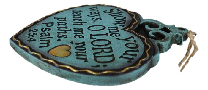 Ebros Gift Bible Verses Christian Fish Ichthys Angel Heart Wall Or Tree Ornaments Set Of 3
