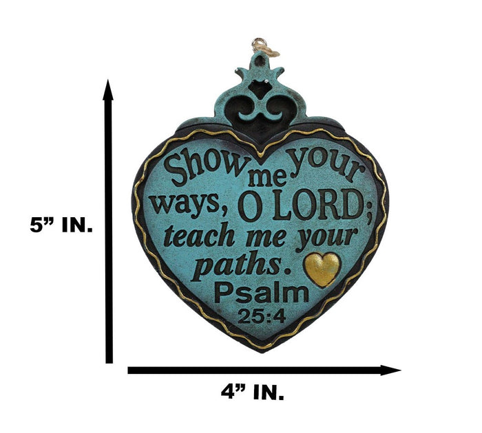 Ebros Gift Bible Verses Christian Fish Ichthys Angel Heart Wall Or Tree Ornaments Set Of 3