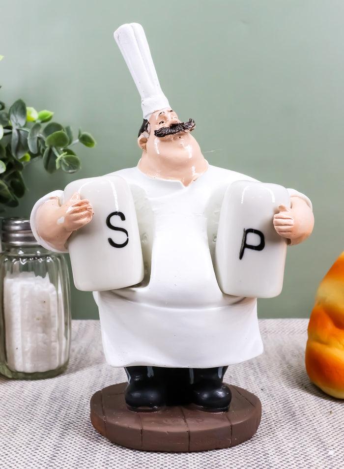 ebros gift Big Chef Mario With Tall Hat Salt And Pepper Shakers Holder Figurine 6.25"H