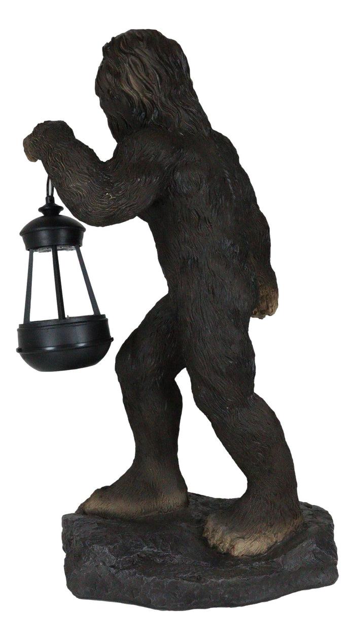 Ebros Gift Bigfoot Sasquatch Mythical Legend Ape Man Creature Carrying LED Lantern Statue