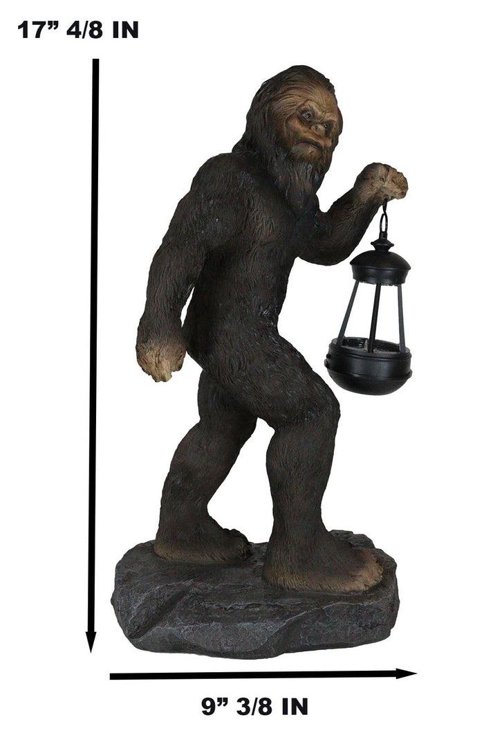 Ebros Gift Bigfoot Sasquatch Mythical Legend Ape Man Creature Carrying LED Lantern Statue