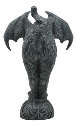 Ebros Gift Bizarre Gothic Bat Winged Vampire Cat Gargoyle Statue 7"H Stoic Feline Guardian
