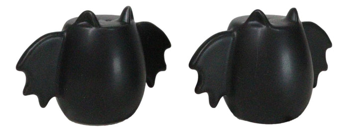 Ebros Gift Black Bat Wings Silhouette Abstract Ghost Bats Ceramic Salt And Pepper Shakers
