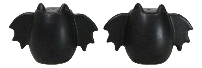 ebros gift Black Bat Wings Silhouette Abstract Ghost Bats Ceramic Salt And Pepper Shakers