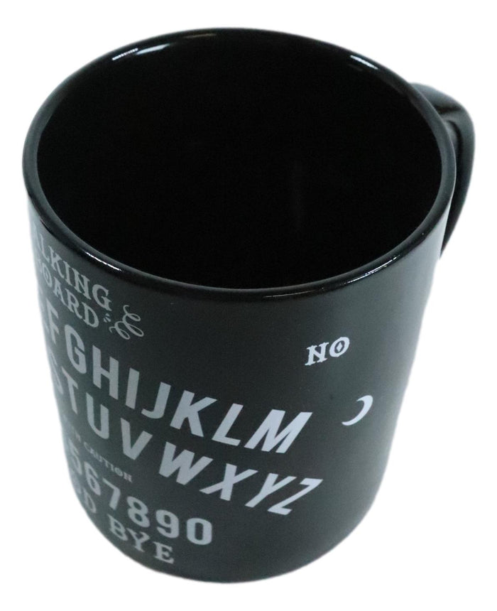 Ebros Gift Black Wicca Occult Magic Spirit Talking Board Porcelain Coffee Mug 11Oz