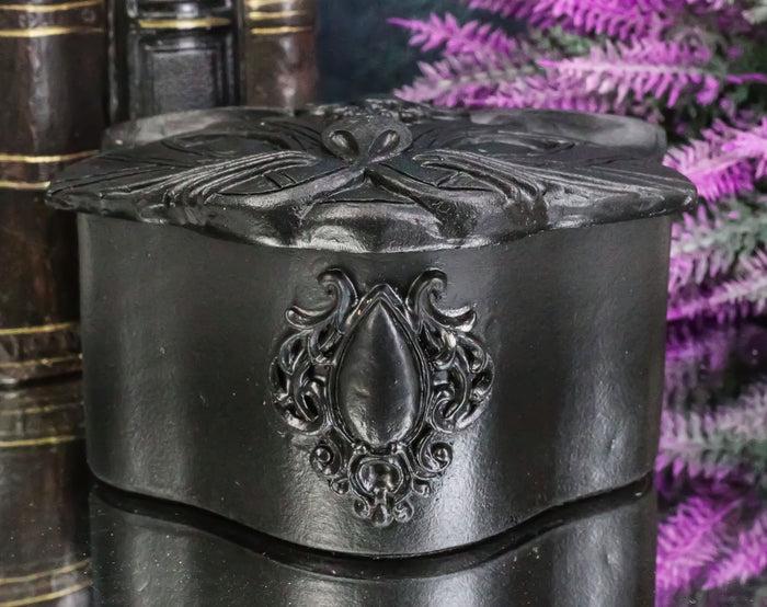 Ebros Gift Black Wicca Triple Goddess Sacred Cat Bastet Sculptural Decorative Jewelry Box