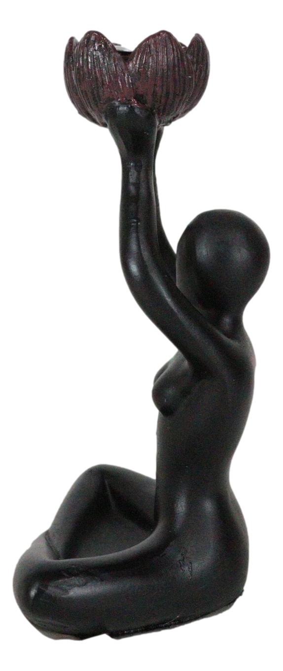 Ebros Gift Black Yoga Meditation Avatar With 7 Chakra Zone Colors Backflow Incense Burner