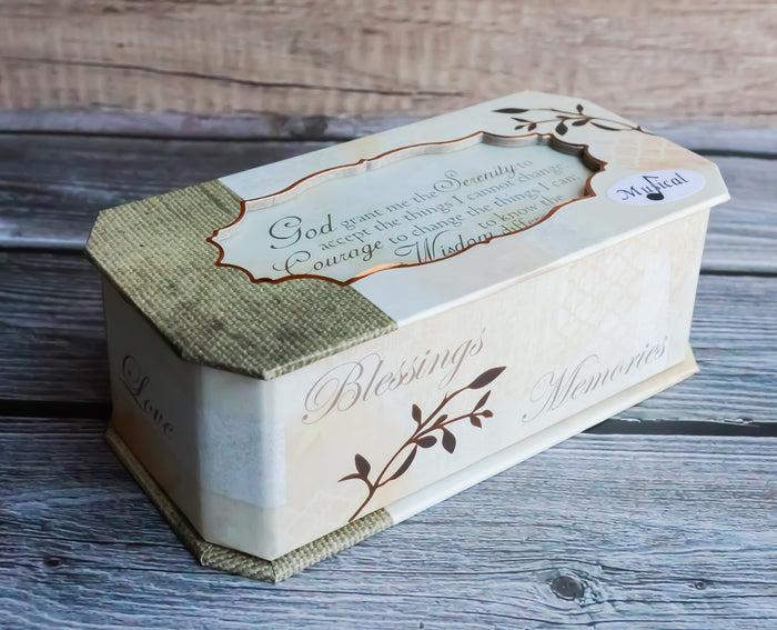 ebros gift Blessings Memories Love God Grant Serenity Courage Wisdom Musical Trinket Box
