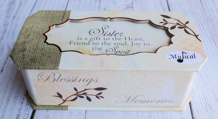 ebros gift Blessings Memories Love Joy Sister Is A Gift To The Heart Musical Trinket Box