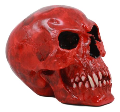 Ebros Gift Bloodlust Red Blood Vampire Skull Statue 8"Long Demonic Dracula Skeleton Cranium