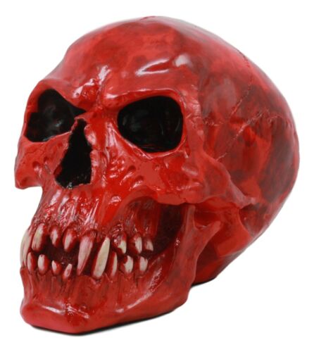 Ebros Gift Bloodlust Red Blood Vampire Skull Statue 8"Long Demonic Dracula Skeleton Cranium