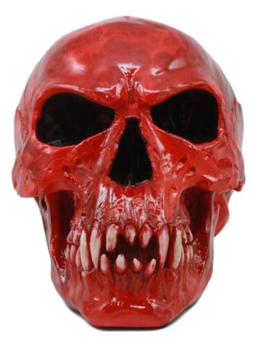 Ebros Gift Bloodlust Red Blood Vampire Skull Statue 8"Long Demonic Dracula Skeleton Cranium