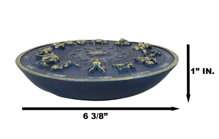 Ebros Gift Blue Astrological Horoscopes Zodiac Constellations Sun Decorative Incense Holder