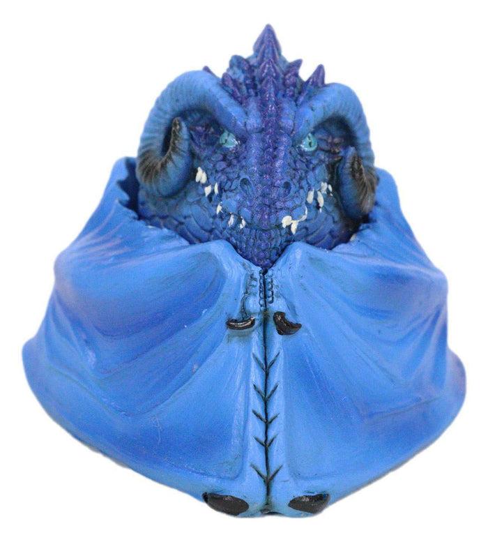 Ebros Gift Blue Hibernating Gehena Dragon Small Stash Decorative Jewelry Box Figurine