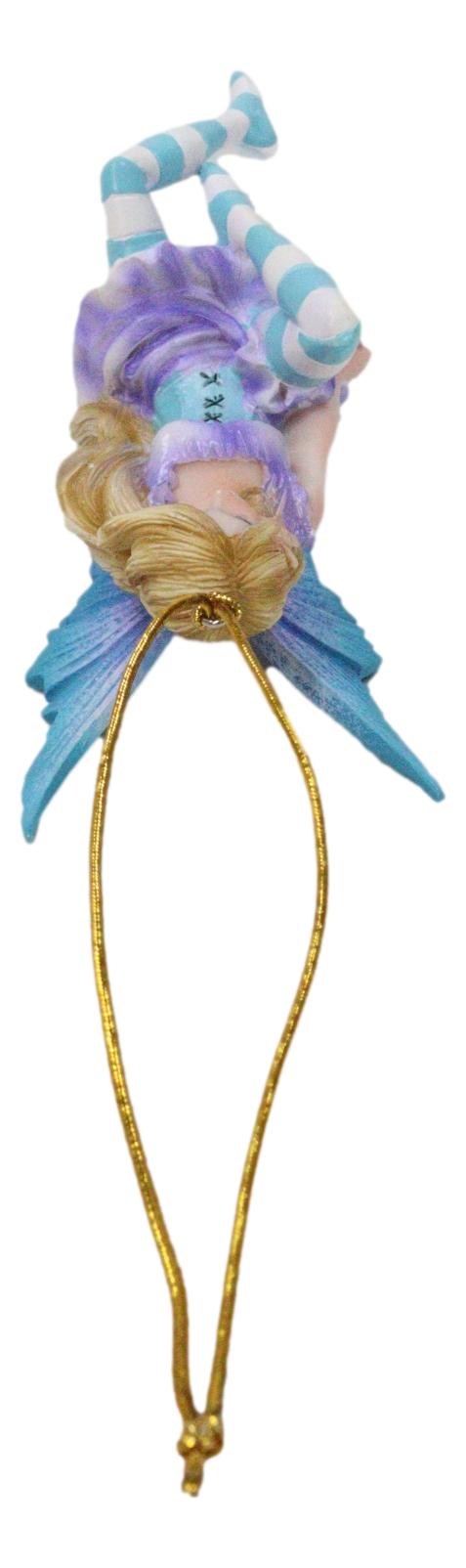 Ebros Gift Blue Hyacinth Bubble Rider Fairy Hanging Ornament Amy Brown Holiday Collection