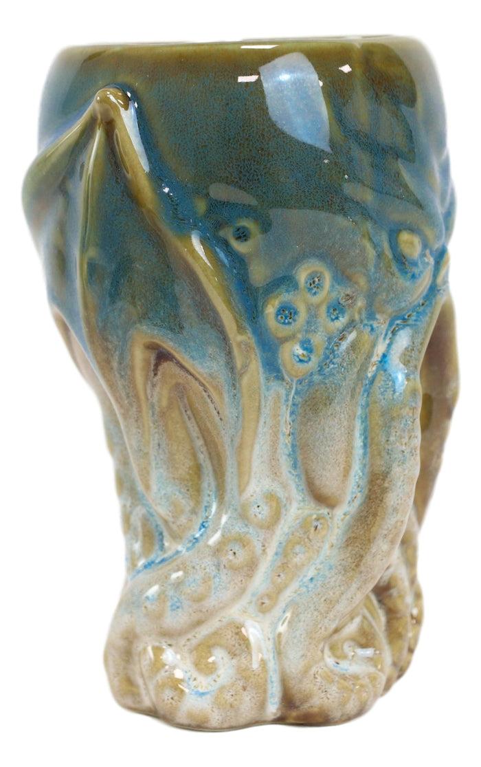Ebros Gift Blue Nautical Cthulhu Cosmic Monster Octopus Kraken Ceramic Tall Pint Mug Cup