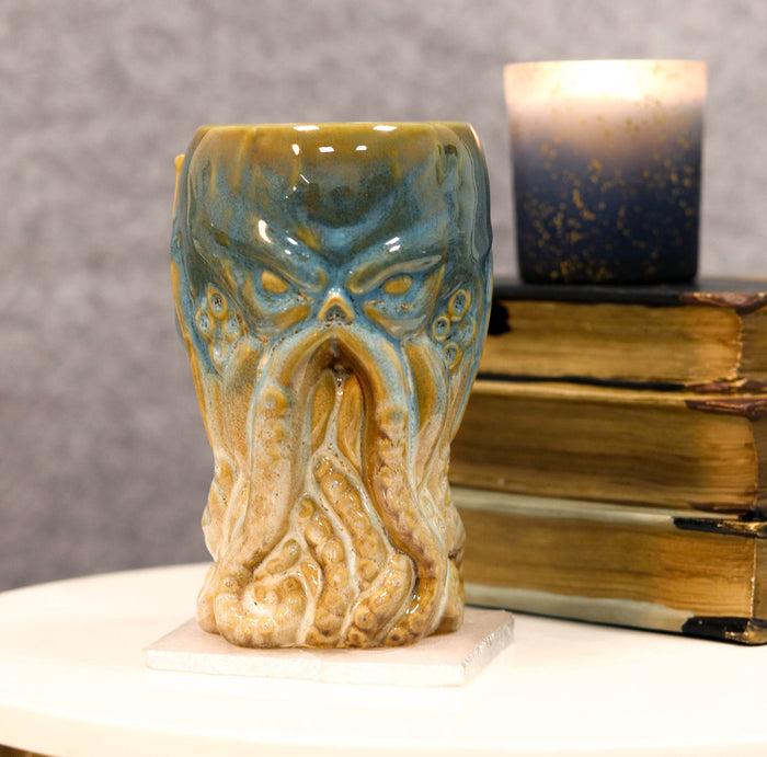 Ebros Gift Blue Nautical Cthulhu Cosmic Monster Octopus Kraken Ceramic Tall Pint Mug Cup