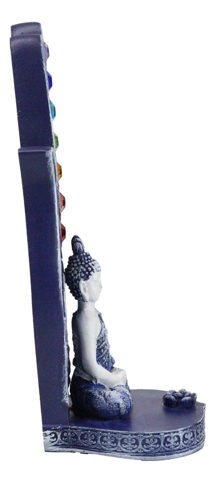 Ebros Gift Blue Nirvana Hamsa Palm Buddha Rainbow Chakra Stones Incense Holder Figurine
