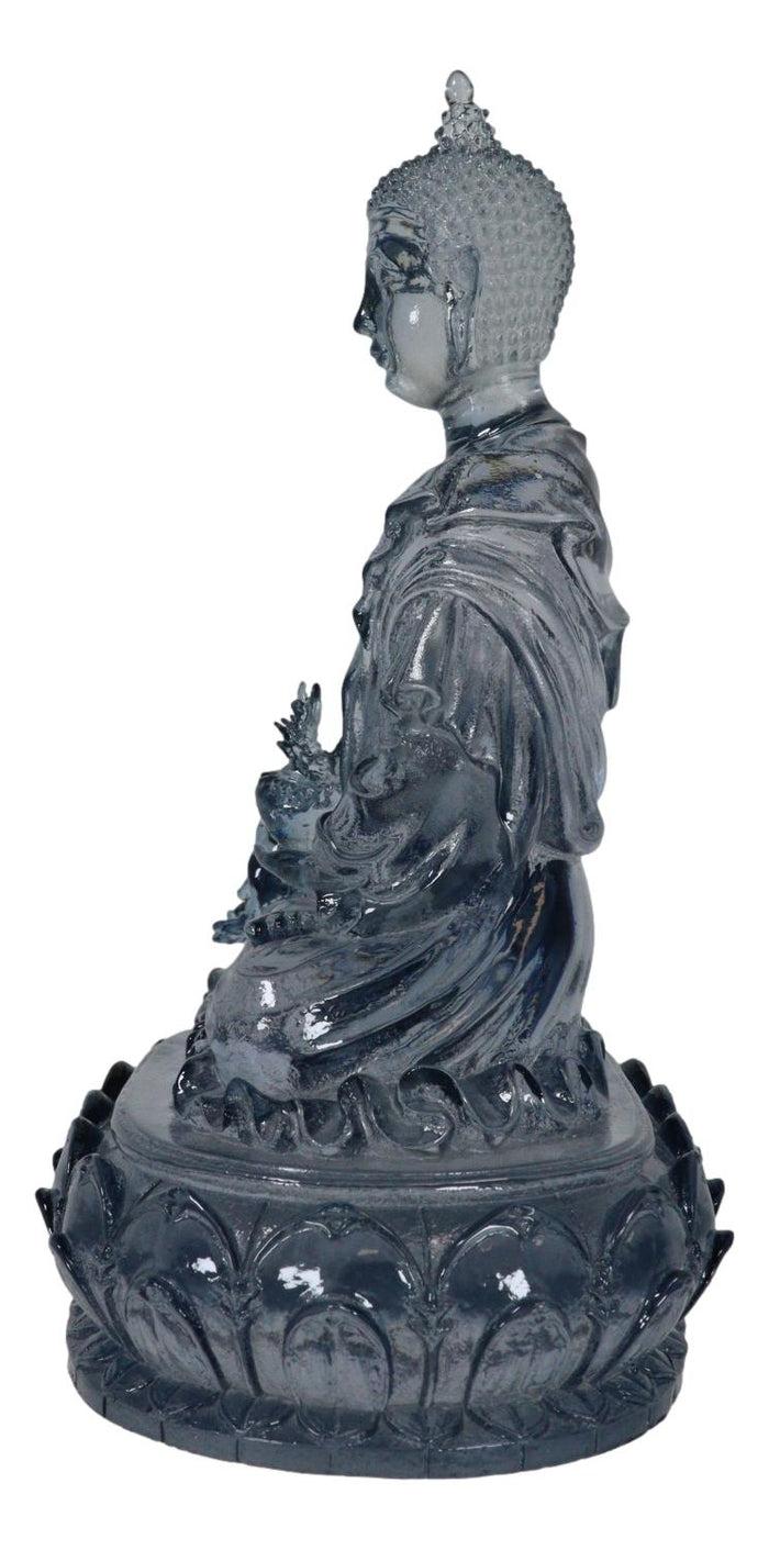 Ebros Gift Blue Translucent Akshobhya Medicine Buddha Of Healing And Purity Figurine 5.75"H