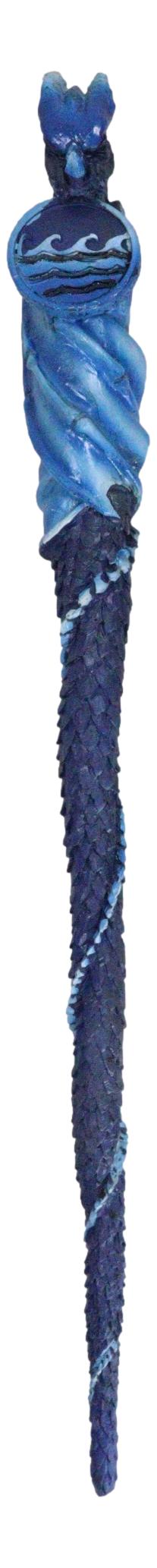 ebros gift Blue Water Ocean Wave Drake Elemental Dragon Fantasy Cosplay Magic Wand 14" L