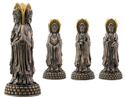 Ebros Gift Bodhisattva Three Sided Kuan Yin Buddha Goddess Love Mercy Compassion Figurine
