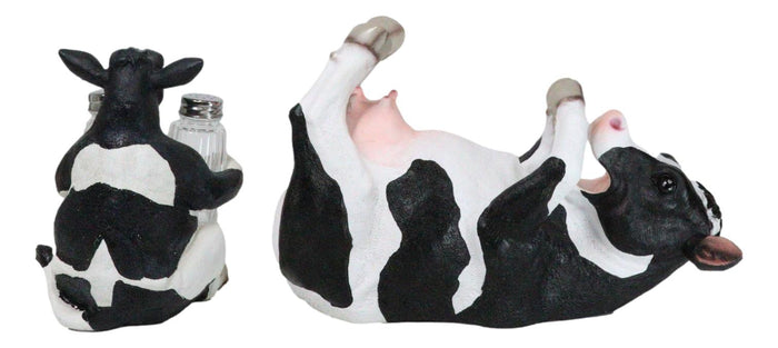 Ebros Gift Bovine Brew And Moo Spice Wine Bottle And Salt Pepper Holder Set Decorative
