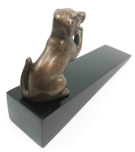Ebros Gift Brass Made Adorable Begging Labrador Retriever Dog Door Stop Stopper Wedge