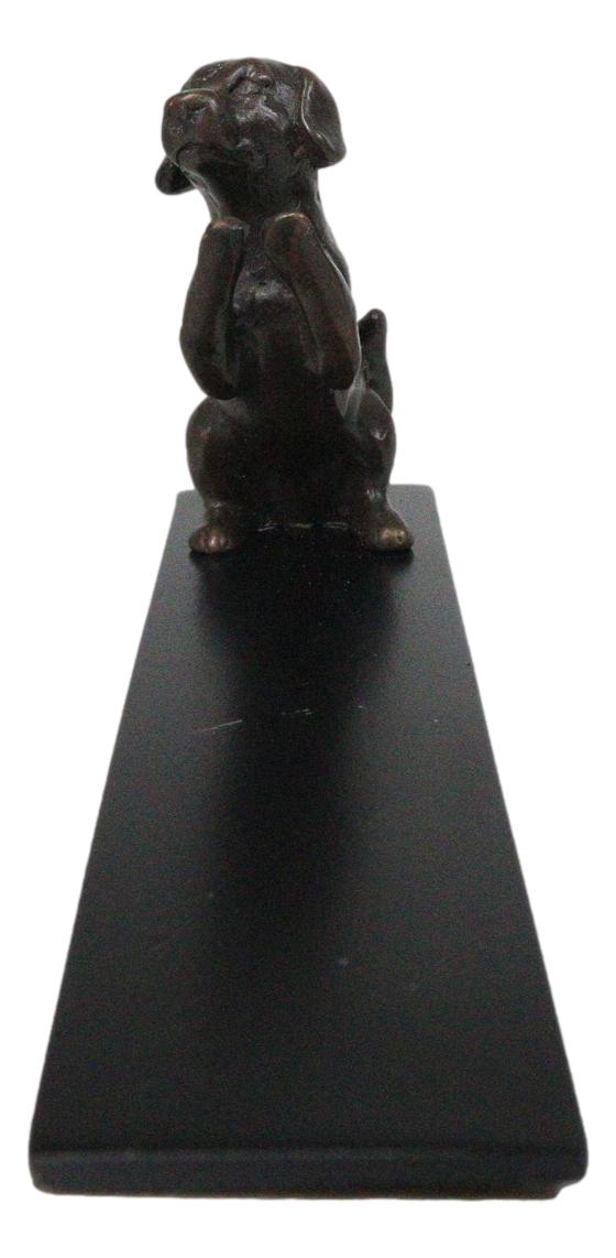 Ebros Gift Brass Metal Adorable Begging Labrador Retriever Dog Door Stop Stopper Wedge