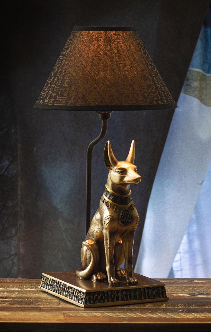 Ebros Gift Bronzed Egyptian God Of Afterlife Death And Mummies Anubis Table Lamp Statue