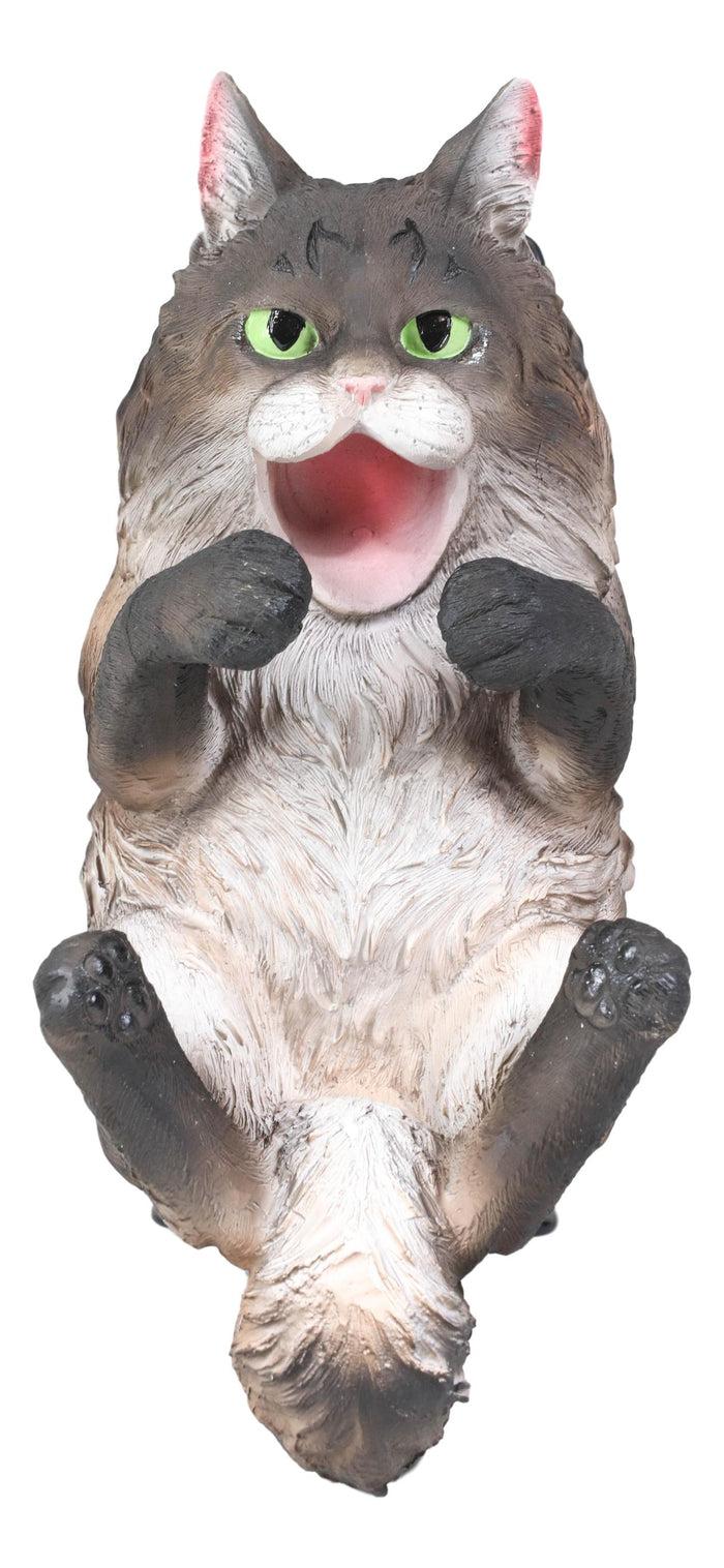 Ebros Gift Brown Maine Coon Feline Kitty Cat Wine Bottle Holder Caddy Figurine Bar Accent