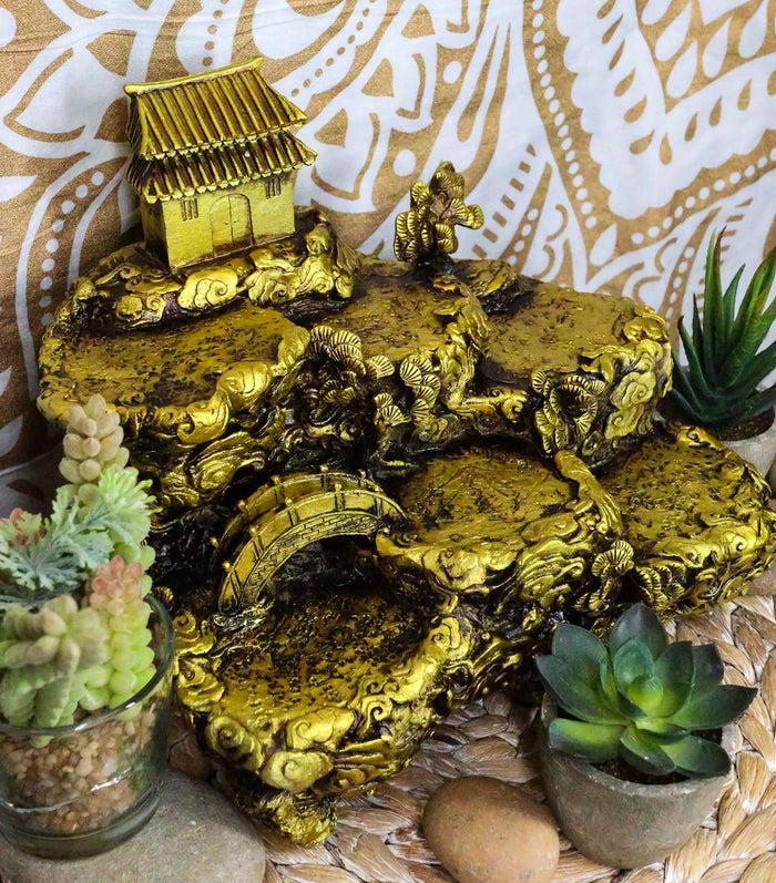 ebros gift Buddha Zen Mountain Scenery Monastery Temple Display Figurine For Miniatures