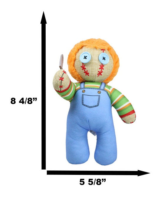 Ebros Gift Buddi Chucky Horror Pinheadz Voodoo Stitches Monster Villain Plush Toy Doll