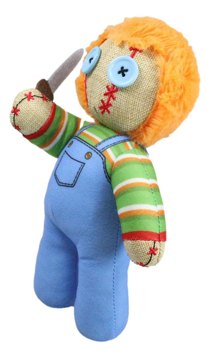Ebros Gift Buddi Chucky Horror Pinheadz Voodoo Stitches Monster Villain Plush Toy Doll