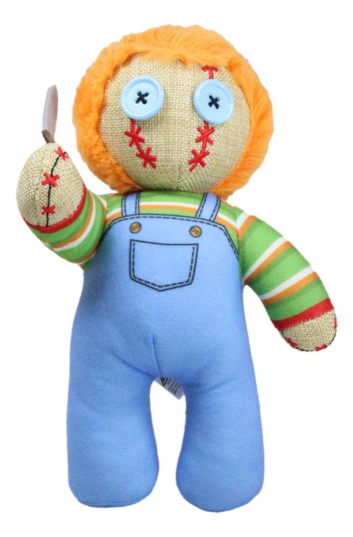 Ebros Gift Buddi Chucky Horror Pinheadz Voodoo Stitches Monster Villain Plush Toy Doll
