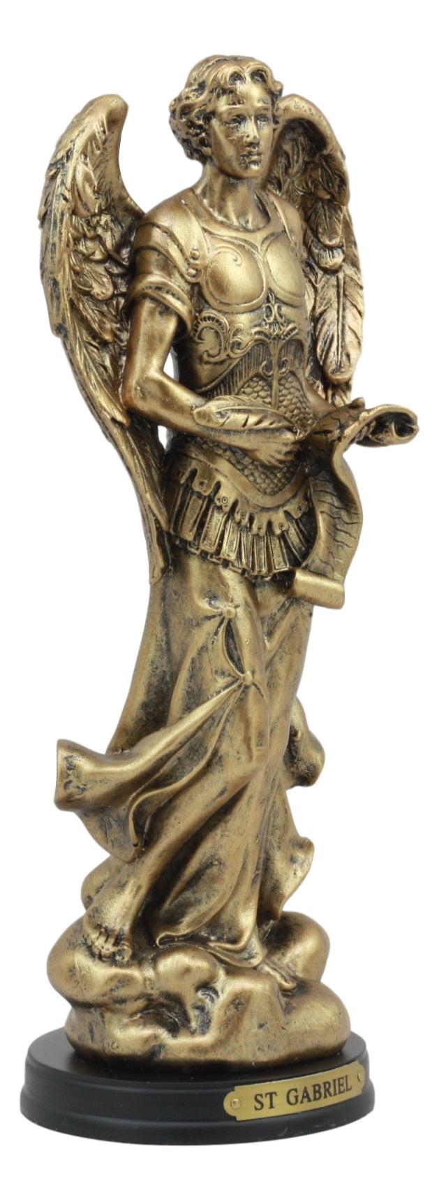Ebros Gift Byzantine Catholic Church Archangel Gabriel With Sacred Scroll Statue 8"Tall