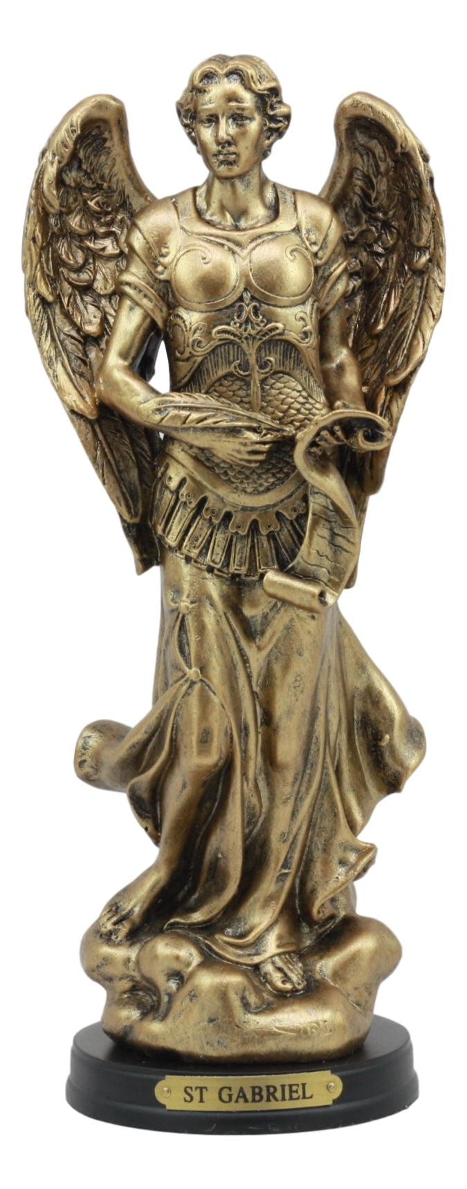 Ebros Gift Byzantine Catholic Church Archangel Gabriel With Sacred Scroll Statue 8"Tall