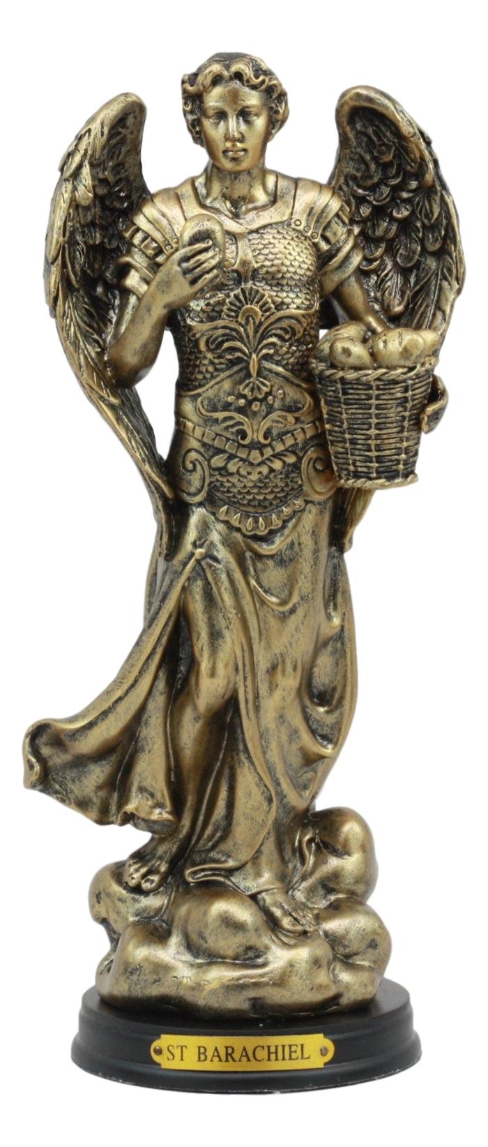 Ebros Gift Byzantine Catholic Church Archangel Saint Barachiel Statue 8"H God's Provision