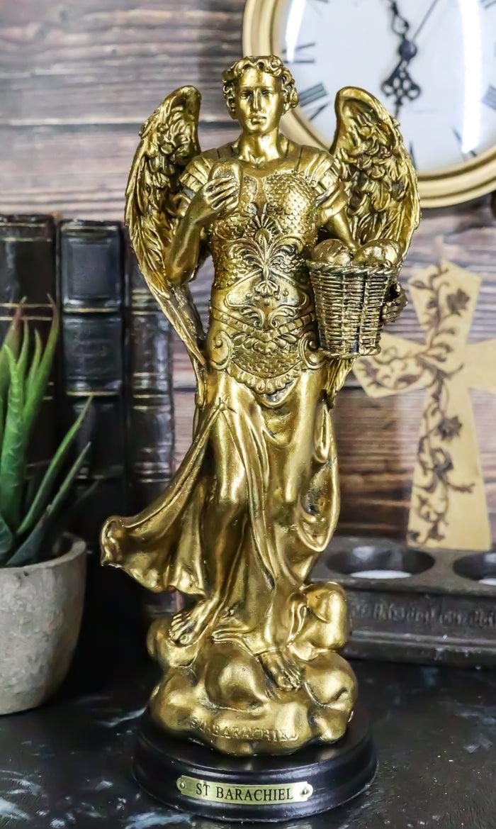 ebros gift Byzantine Catholic Church Archangel Saint Barachiel Statue 8"H God's Provision