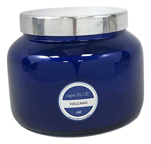 Ebros Gift Capri Blue Jumbo 48oz Volcano Scent Blue Signature Collection Jar Candle Decor