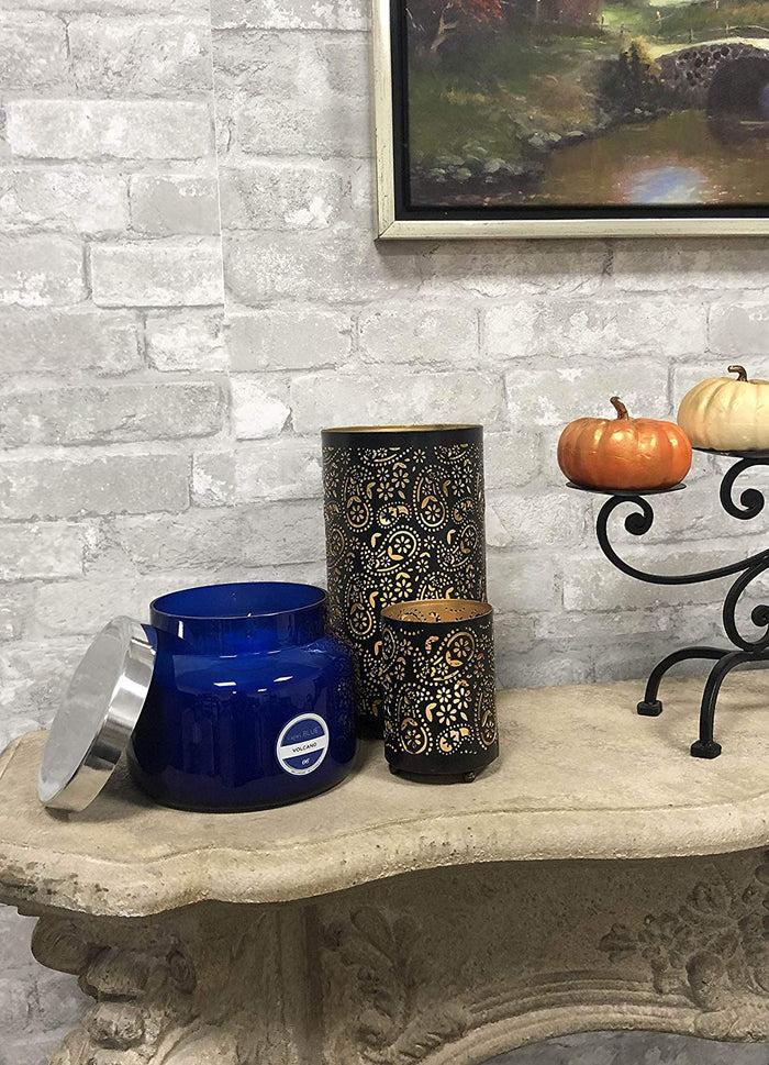 ebros gift Capri Blue Jumbo 48oz Volcano Scent Blue Signature Collection Jar Candle Decor