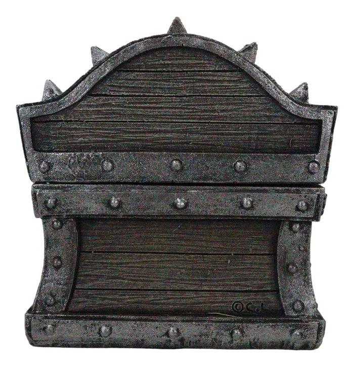 Ebros Gift Caribbean Barbarian Pirate Davy Jones Spiked Treasure Chest Small Decorative Box