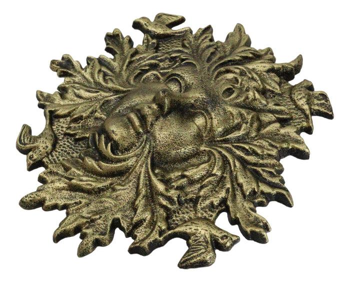 Ebros Gift Cast Iron Antiqued Forest Spirit Goddess Celtic Greenwoman Ent Face Wall Decor
