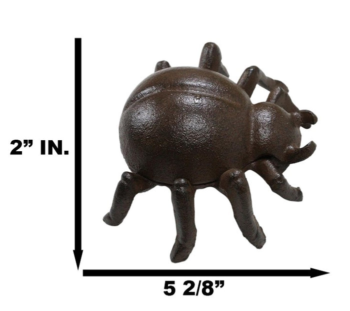 Ebros Gift Cast Iron Bronze Finished Itsy Bitsy Spider Decorative Trinket Box Sculpture