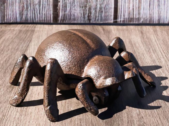 ebros gift Cast Iron Bronze Finished Itsy Bitsy Spider Decorative Trinket Box Sculpture