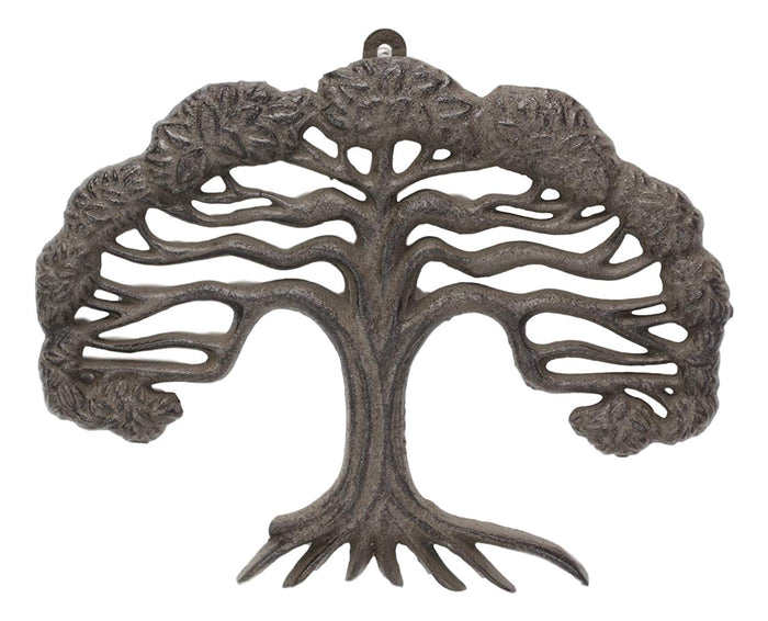 Ebros Gift Cast Iron Celtic Tree Of Life With Detailed Branch And Root Systems Wall Decor