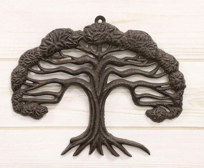 ebros gift Cast Iron Celtic Tree of Life With Detailed Branch And Root Systems Wall Decor