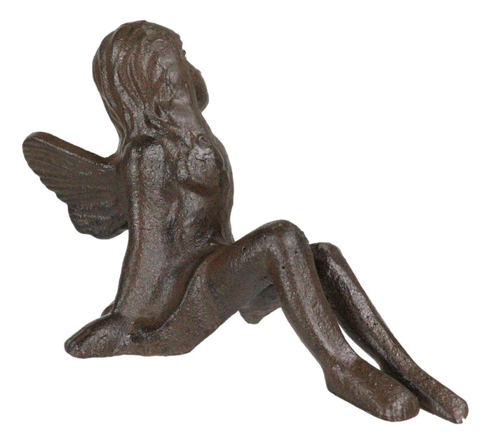 Ebros Gift Cast Iron Rustic Antique Finish Enchanted Fairy Garden Paperweight Figurine