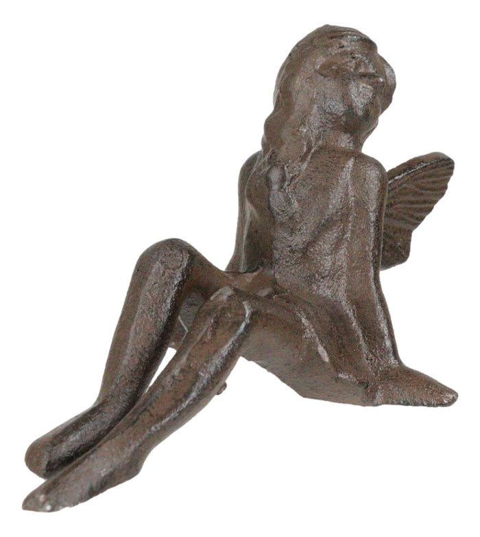 Ebros Gift Cast Iron Rustic Antique Finish Enchanted Fairy Garden Paperweight Figurine