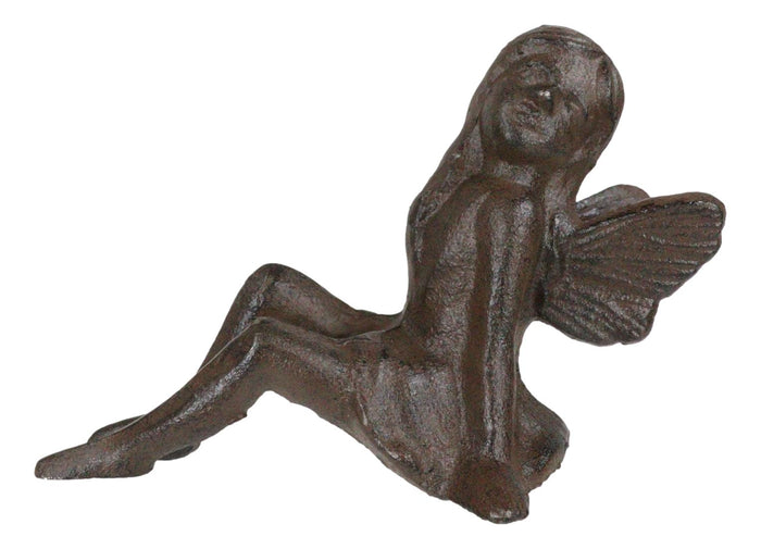 Ebros Gift Cast Iron Rustic Antique Finish Enchanted Fairy Garden Paperweight Figurine